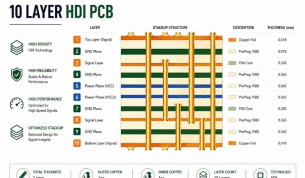 Top 10 Any-Layer HDI PCB